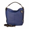 Značková kožená kabelka na rameno i crossbody Gianni Conti 706 modrá