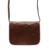 Pevná malá kožená crossbody kabelka Florence 43 tmavěhnědá