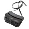 Malá lovecká kožená crossbody kabelka Florence no. 11 černá