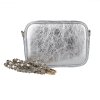 Malá luxusní  kožená crossbody kabelka Gianni Conti no. 697 stříbrná