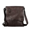 Luxusní kožená hladká crossbody pánská taška Gianni Conti no. 740 tmavěhnědá