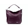 Velká kožená kabelka na rameno i crossbody MiaMore no. 053 tmavá bordó