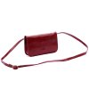 Pevná malá kožená crossbody kabelka Florence 107 černá
