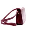 Pevná malá kožená crossbody kabelka Florence 107 tmavěmodrá