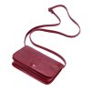 Pevná malá kožená crossbody kabelka Florence 107 tmavěhnědá