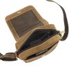 Malá/středně velká pánská kožená crossbody taška Nordee 02 hnědá