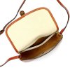 Pevná malá kožená crossbody kabelka Florence 05 hnědá