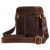 Pánská kožená crossbody taška Peterson TB-117-WAX tmavěhnědá