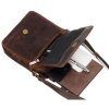 Pánská kožená crossbody taška Peterson TB-117-WAX tmavěhnědá