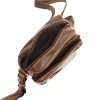 Dvouoddílová středně velká pánská kožená crossbody taška Peterson TB11 hnědá
