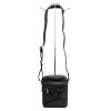 Dvouoddílová středně velká pánská kožená crossbody taška Peterson TB11 černá