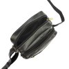 Dvouoddílová středně velká pánská kožená crossbody taška Peterson TB11 černá