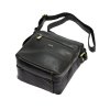 Dvouoddílová středně velká pánská kožená crossbody taška Peterson TB11 černá