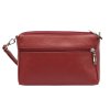 Tříoddílová malá červená kožená crossbody kabelka Mia More no. 42