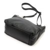 Tříoddílová střední černá kožená crossbody kabelka Luka no. 51