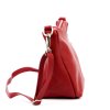 Tříoddílová střední červená kožená crossbody kabelka Luka no. 51