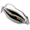 Tříoddílová střední šedá kožená crossbody kabelka Luka no. 51