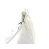 Tříoddílová střední bílá kožená crossbody kabelka Luka no. 51