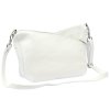 Tříoddílová střední bílá kožená crossbody kabelka Luka no. 51