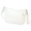 Tříoddílová střední bílá kožená crossbody kabelka Luka no. 51