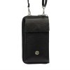 Malá kožená crossbody kabelka (pouzdro na mobil a peněženka) Gregorio 07 černá - gold