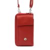 Malá kožená crossbody kabelka (pouzdro na mobil a peněženka) Gregorio 07 červená - gold