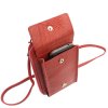Malá kožená crossbody kabelka (pouzdro na mobil a peněženka) Gregorio 07 červená - gold
