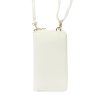 Malá kožená crossbody kabelka (pouzdro na mobil a peněženka) Gregorio 07 bílá - gold