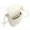 Malá kožená crossbody kabelka (pouzdro na mobil a peněženka) Gregorio 07 bílá - gold