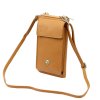 Malá kožená crossbody kabelka (pouzdro na mobil a peněženka) Gregorio 07 hnědá - gold