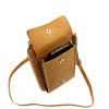 Malá kožená crossbody kabelka (pouzdro na mobil a peněženka) Gregorio 07 hnědá - gold