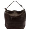 Velká kožená kabelka na rameno i crossbody MiaMore no. 053 tmavěhnědá