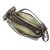 Tříoddílová malá/střední tmavěhnědá kožená crossbody kabelka Mia More no. 002