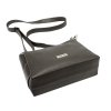Tříoddílová malá/střední tmavěhnědá kožená crossbody kabelka Mia More no. 002