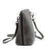 Malá kožená semišová crossbody kabelka no. 03 tmavěšedá