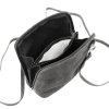 Malá kožená semišová crossbody kabelka no. 03 tmavěšedá