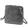 Malá kožená semišová crossbody kabelka no. 03 tmavěšedá