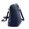 Malá kožená semišová crossbody kabelka no. 03 tmavěmodrá