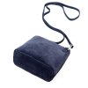 Malá kožená semišová crossbody kabelka no. 03 tmavěmodrá