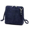 Malá kožená semišová crossbody kabelka no. 03 tmavěmodrá