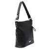 Středně velká kožená kabelka na rameno i crossbody MiaMore no. 145 černá