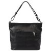 Středně velká kožená kabelka na rameno i crossbody MiaMore no. 145 černá