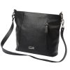 Středně velká kožená kabelka na rameno i crossbody MiaMore no. 145 černá