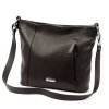 Středně velká kožená kabelka na rameno i crossbody MiaMore no. 145 tmavěhnědá