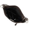 Středně velká kožená kabelka na rameno i crossbody MiaMore no. 145 tmavěhnědá