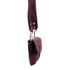 Malá tmavěvínová kožená semišová crossbody kabelka Luka no. 071