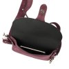 Malá tmavěvínová kožená semišová crossbody kabelka Luka no. 071