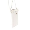 Malá kožená dvouoddílová crossbody kabelka (pouzdro na mobil) Luka bílá