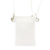 Malá kožená dvouoddílová crossbody kabelka (pouzdro na mobil) Luka bílá