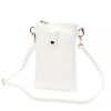 Malá kožená dvouoddílová crossbody kabelka (pouzdro na mobil) Luka bílá